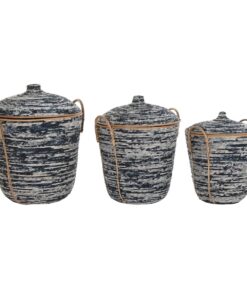Basket spelset DKD Home Decor Rotan Boho (51 x 51 x 65 cm)