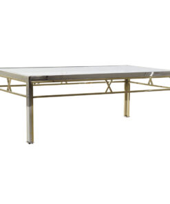 Bijzettafel DKD Home Decor 110 x 60 x 40 cm Kristal Zilverkleurig Staal Aluminium