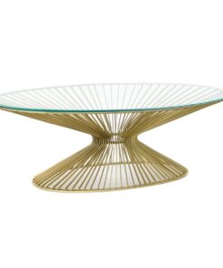 Bijzettafel DKD Home Decor Gouden Kristal Staal 138 x 66 x 46 cm