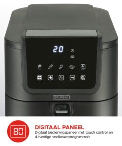 Bourgini Slimfit Airfryer XL 5L 1500W Zwart - Afbeelding 3