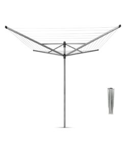 Brabantia Lift-O-Matic Droogmolen 50 m Drooglijn + Grondanker