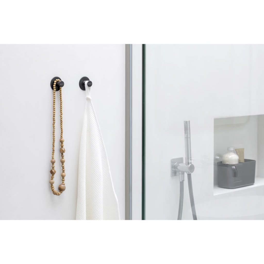 Brabantia ReNew Handdoekhaakjes 2 Stuks Donkergrijs - Afbeelding 2