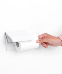 Brabantia ReNew Toiletrolhouder met Klep Wit - Afbeelding 3
