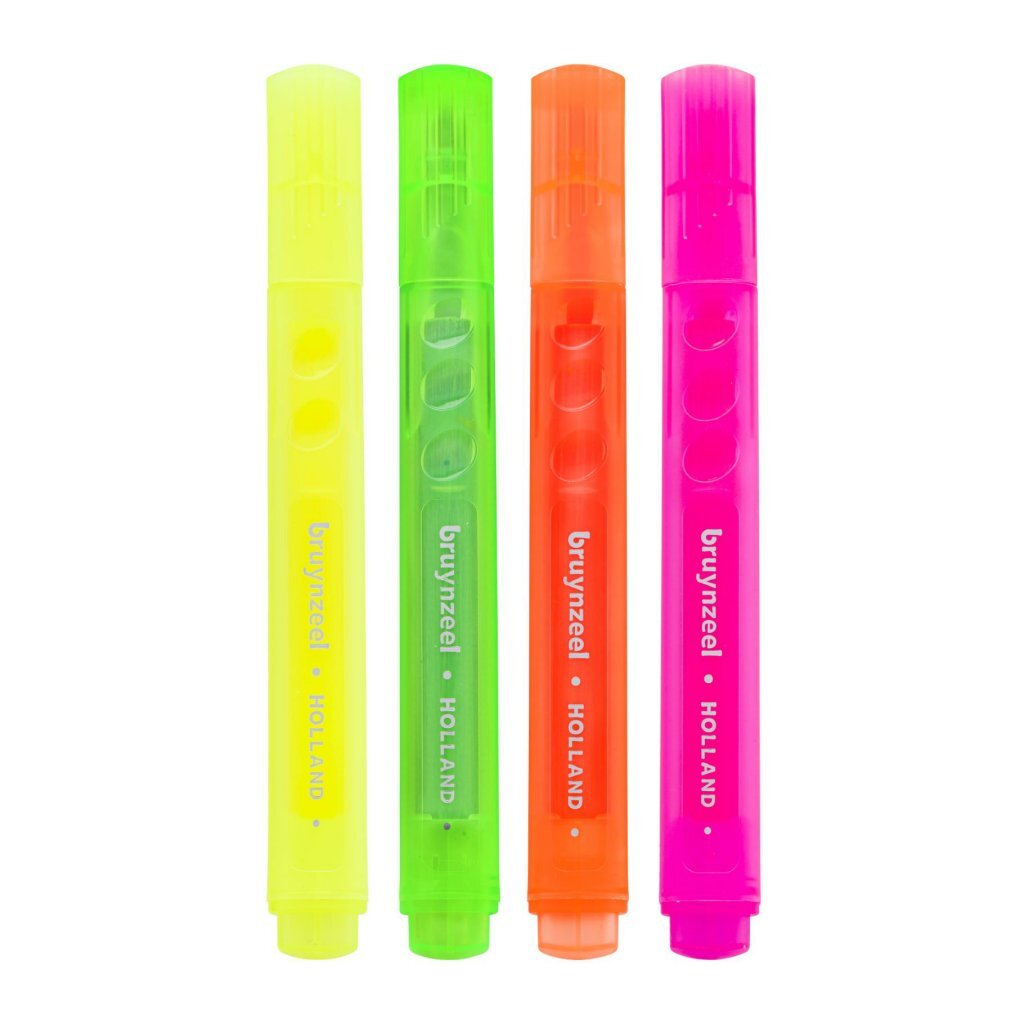 Bruynzeel Markeerstiften 4 Neon Kleuren - Afbeelding 2