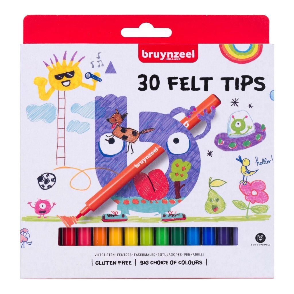 Bruynzeel Viltstiften 30 Kleuren - Afbeelding 2