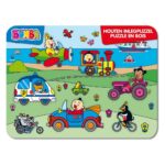 Bumba Houten Inlegpuzzel Voertuigen 7 Stukjes
