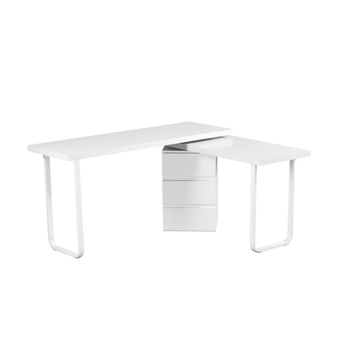 Bureau DKD Home Decor 150 x 120 x 75 cm Natuurlijk Metaal Wit Hout MDF
