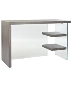 Bureau DKD Home Decor Grijs Transparant Kristal Hout MDF 120 x 50 x 76 cm