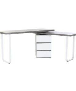 Bureau DKD Home Decor Natuurlijk Grijs Metaal MDF (150 x 120 x 75 cm)