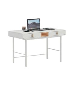 Bureau Home ESPRIT Wit Natuurlijk Polyurethaan Hout MDF 120 x 60 x 75 cm