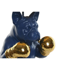 Bureaulamp Home ESPRIT Blauw Zwart Oranje Gouden Hars 50 W 220 V 36 x 36 x 55 cm (2 Stuks)