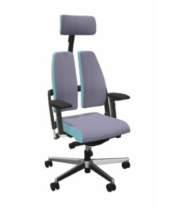 Bureaustoel met hoofdsteun Nowy Styl Xilium Duo traslak X-move Grijs