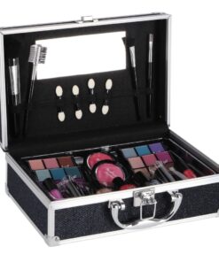 Casuelle Aluminium Make-Up Koffer Donkerblauw/Glitter - Afbeelding 3