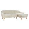 Chaise Longue Sofa DKD Home Decor Crème Rubberwood 226 x 144 x 84 cm
