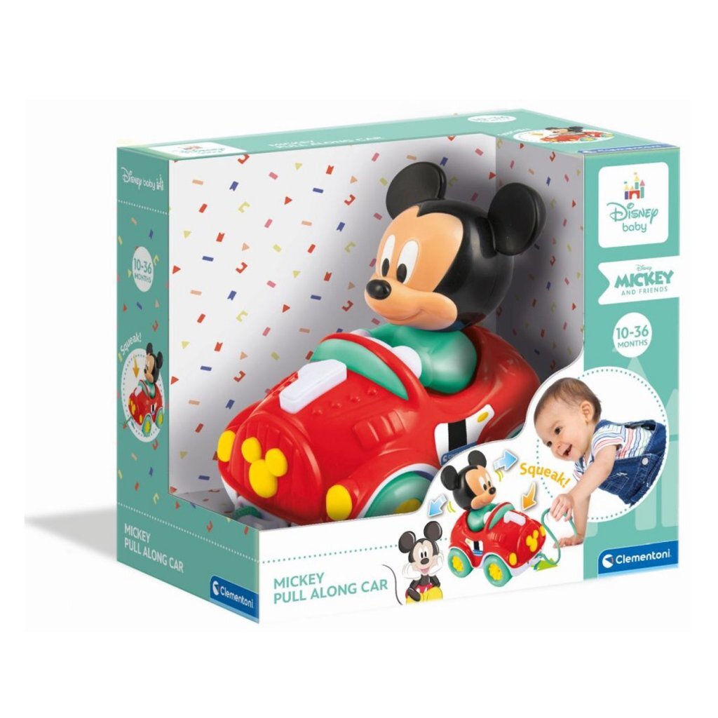 Clementoni Baby Pull Along Mickey Auto + Geluid
