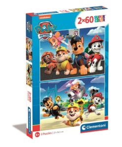 Clementoni Supercolor Puzzel Paw Patrol 2x60 Stukjes