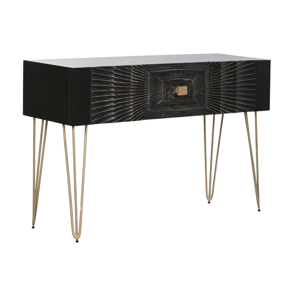 Console Home ESPRIT Zwart Gouden 120 x 38 x 76 cm