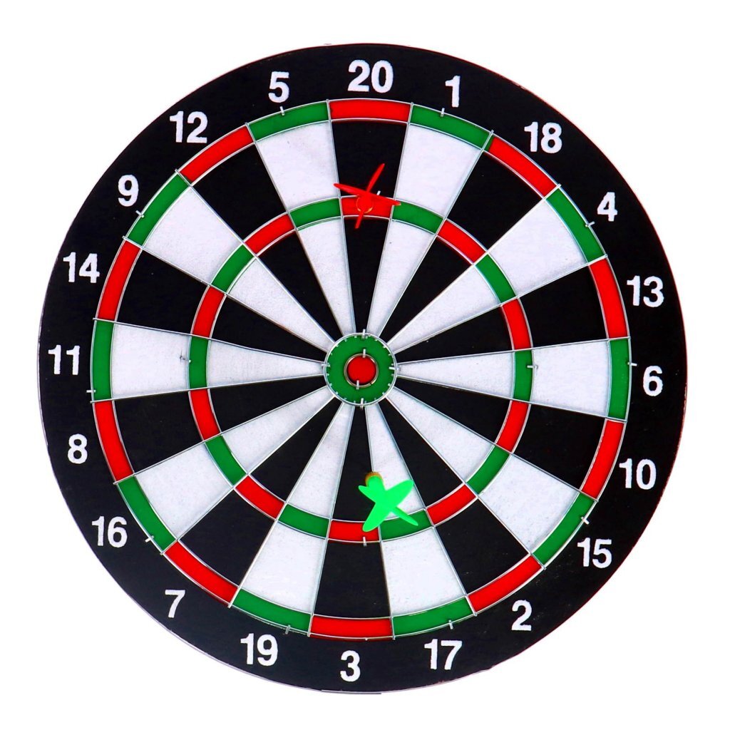 Dartboard Tweezijdig + 6 Pijlen 37 cm - Afbeelding 3
