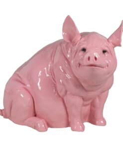 Decoratieve figuren Roze Varken 95 x 59 x 79 cm