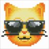 Diamond Dotz Diamond Painting Cool Cat 10x10 cm