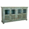 Dientafel Alexandra House Living Blauw Mangohout 40 x 90 x 170 cm