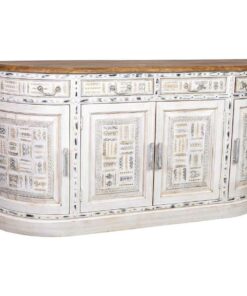Dientafel Alexandra House Living Wit Bruin Blik Mangohout 45 x 177 x 91 cm