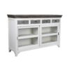 Dientafel DKD Home Decor 165 x 45,7 x 105,4 cm Kristal Grijs Wit Donkerbruin Mangohout