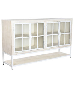Dientafel DKD Home Decor 170 x 45 x 100 cm Metaal Wit Mangohout