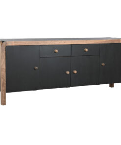 Dientafel DKD Home Decor 177 x 38 x 75 cm Natuurlijk Zwart Hout