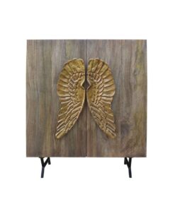 Dientafel DKD Home Decor Gouden Bruin Mangohout (100 x 45 x 120 cm)