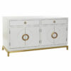 Dientafel DKD Home Decor Kamakura Wit Gouden Metaal Populier 150 x 50 x 80 cm (150 x 50 x 80 cm)