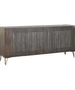 Dientafel DKD Home Decor Metaal Bruin Mangohout (177 x 45 x 77 cm)