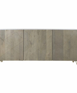 Dientafel DKD Home Decor Metaal Mangohout (160 x 45 x 75 cm)