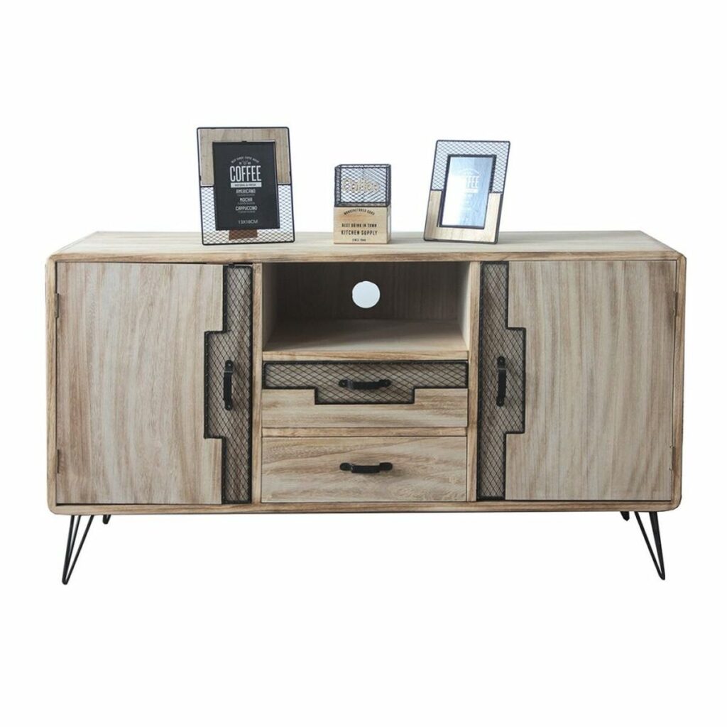 Dientafel DKD Home Decor Metaal Paulownia hout (120 x 41 x 65 cm)