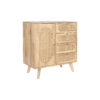 Dientafel DKD Home Decor Natuurlijk Metaal Rubberwood 73,5 x 35 x 78 cm