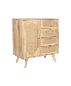 Dientafel DKD Home Decor Natuurlijk Metaal Rubberwood 73,5 x 35 x 78 cm