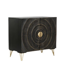 Dientafel DKD Home Decor Zwart Gouden 81 x 45 x 75 cm