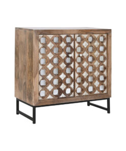 Dientafel Home ESPRIT Bruin Zwart Zilverkleurig 80 x 38 x 80 cm
