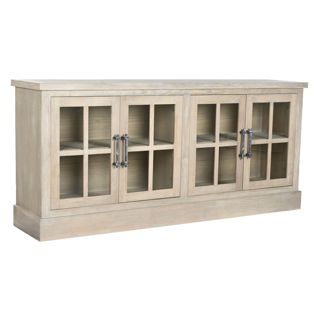 Dientafel Home ESPRIT Natuurlijk Hout Kristal 180 x 40 x 82 cm