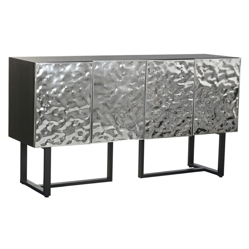 Dientafel Home ESPRIT Zilverkleurig Metaal Staal 151 x 41 x 80 cm