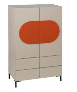 Dientafel NECTO Oranje Taupe Ijzer Hout MDF 75 x 41,8 x 123 cm