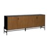 Dientafel ORLEANS Zwart Natuurlijk Ijzer Hout MDF 204 x 40 x 81,5 cm