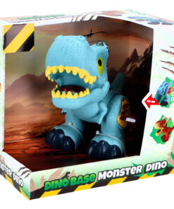 Dinobase Dino + Licht en Geluid Blauw