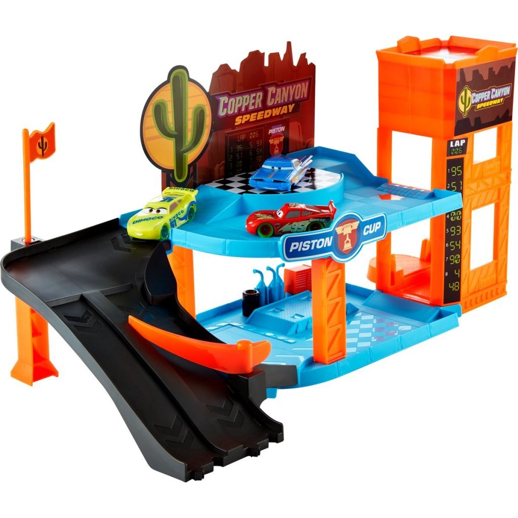 Disney Cars Garage Glow Racers + 3 Auto's - Afbeelding 3
