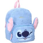 Disney Pluche Rugzak Stitch 26x21x11 cm Lichtblauw/Lichtroze