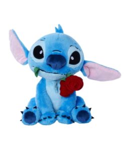 Disney Stitch Knuffel Stitch met Roos 25 cm