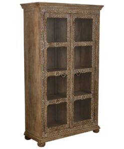 Display Standaard Alexandra House Living Glas Ijzer Mangohout 43 x 180 x 106 cm