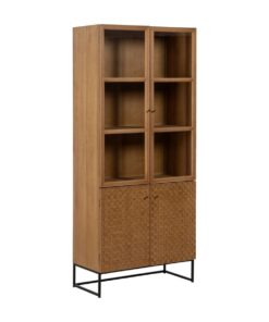 Display Standaard MARIGNI Zwart Natuurlijk Kristal Ijzer Hout MDF 84,5 x 42,5 x 198 cm
