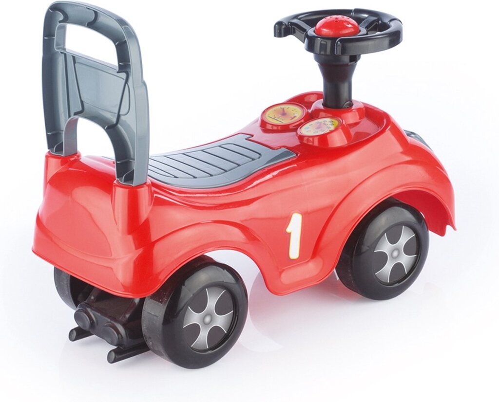 Dolu Sit & Ride Rood/Zwart Loopauto - Afbeelding 2