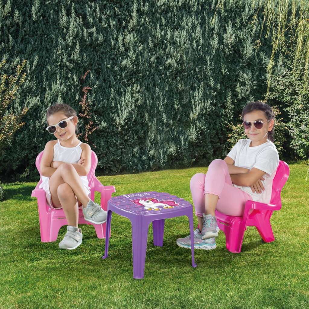 Dolu Unicorn Roze Tafel met Stoeltjes - Afbeelding 3